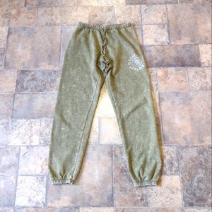 Pink Victoria's Secret bleached joggers XS